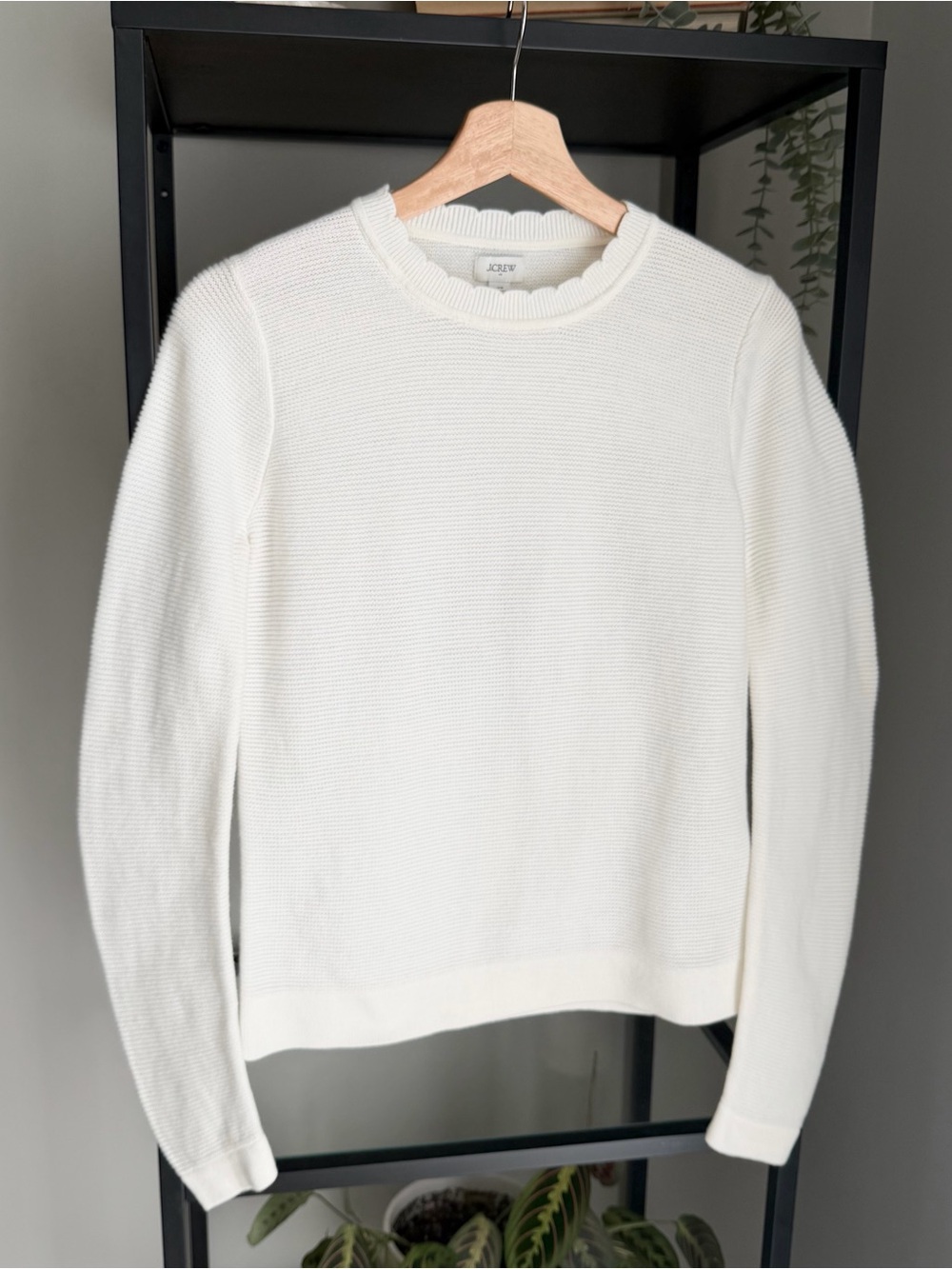 J. Crew Scalloped Crewneck Sweater